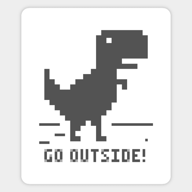 Offline Dino - grey Magnet by HtCRU